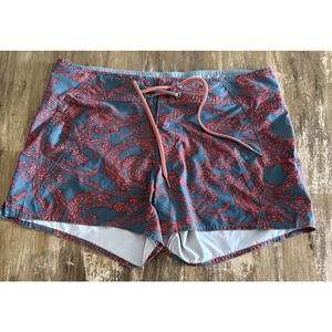 Columbia Women’s Drainmaker Shorts Metal Windy Waters Omni Shade Beach Size 12